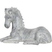 Clayre & Eef Beeld Zebra Grijs Kunststof