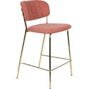 ANLI STYLE Counter Stool Jolien Gold/Pink - set van 2