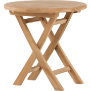 Frida houten tuin bijzettafel naturel - Ø 50 cm