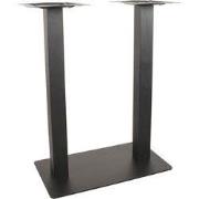 LABEL51 Bartafel Tafelpoot Dubbel - Zwart - Metaal - Dubbel - 92 cm