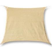 hanSe® Schaduwdoek Vierkant Waterafstotend 3x3 m Zonnedoek Zand