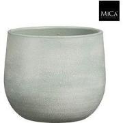 Mica Decorations Bloempot Sevilla - 24x24x21 cm - Terracotta - Grijs