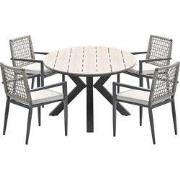 Garden Impressions Burela tuinset 5-delig - Tulli tuintafel 180x115xH7...