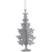 Boom plastic l3b7h13.5 cm zilver kerst