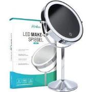 Make-Up Spiegel - Oplaadbaar - Chroom - 1-10x Vergroting