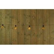 Solar 10 partylights 4.5m/1.5m aanloopsnoer zwart / solarpaneel met st...