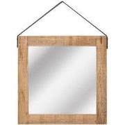 LABEL51 Spiegel - Naturel - Mangohout - 60x60 cm