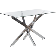 MARAMO - Eettafel - Zilver - 70 x 120 cm - Veiligheidsglas