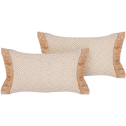 BOATH - Sierkussen set van 2 - Beige - 30 x 50 cm - Polyester