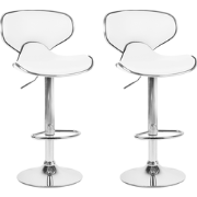 CONWAY - Barkruk verstelbaar - Wit - Kunstleer