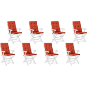 MAUI PREMIUM - Tuinkussen set 8 stuks - Rood - Polyester