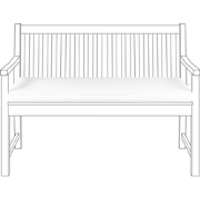 VIVARA  - Tuinkussen - Gebroken wit - 112 x 54 cm - Polyester