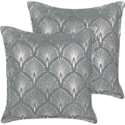 HOYA - Sierkussen set van 2 - Grijs - 45 x 45 cm - Katoen