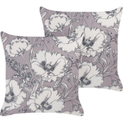 SOPHORA - Sierkussen set van 2 - Gebroken wit - 45 x 45 cm - Polyester