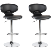 CONWAY - Barkruk set van 3 - Zwart - Kunstleer