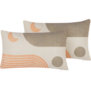 MELAMPODIUM  - Sierkussen set van 2 - Beige - 30 x 50 cm - Polyester