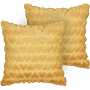 ASTRANTIA - Sierkussen set van 2 - Geel - 45 x 45 cm - Polyester