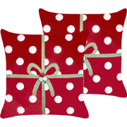 GUMDROP - Sierkussen set 2 - Rood - 45 x 45 cm - Fluweel