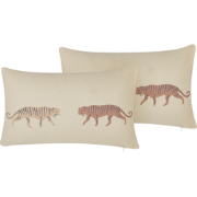 NIEREMBERGIA  - Sierkussen set van 2 - Beige - 30 x 50 cm - Polyester