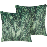 DIASCIA  - Sierkussen set van 2 - Donkergroen - 45 x 45 cm - Fluweel
