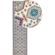 HACILAR - Loper tapijt - Meerkleurig - 80 x 300 cm - Polyester