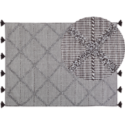 TUZLA - Laagpolig vloerkleed - Bruin - 140 x 200 cm - Katoen