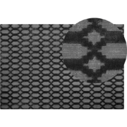 CIZRE - Laagpolig vloerkleed - Donkergrijs - 140 x 200 cm - Viscose