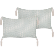 HAKONE - Set van 2 kussens - Mintgroen - 45 x 25 cm - Polyester