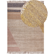 SAMLAR - Jute vloerkleed - Mosterdgeel - 160 x 230 cm - Jute