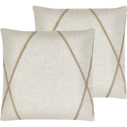 LICUALA  - Sierkussen set van 2 - Beige - 45 x 45 cm - Polyester