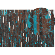 KISIR - Patchwork vloerkleed - Donkerbruin - 160 x 230 cm - Koeienhuid