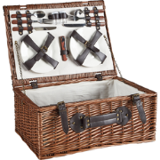 PRUNEAU - Picknickmand voor 4 - Bruin - Wilgenhout