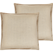 GUZMANIA  - Sierkussen set van 2 - Beige - 45 x 45 cm - Polyester
