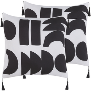 LIRIOPE  - Sierkussen set van 2 - Wit - 45 x 45 cm - Polyester