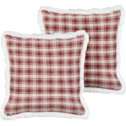 BROOKIES - Sierkussen set van 2 - Donkerrood - 45 x 45 cm - Polyester