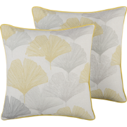 CANDYTUFT  - Sierkussen set van 2 - Lichtgrijs - 45x45 cm - Polyester