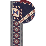 KANGAL - Loper tapijt - Donkerblauw - 80 x 300 cm - Polyester