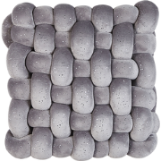 SIRALI - Sierkussen - Lichtgrijs - 30 x 30 cm - Fluweel