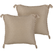ERIGERON - Sierkussen set van 2 - Beige - 45 x 45 cm - Jute