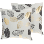 LOTUS  - Sierkussen set van 2 - Wit - 45 x 45 cm - Katoen