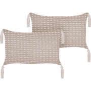 HAKONE - Set van 2 kussens - Taupe - 45 x 25 cm - Polyester