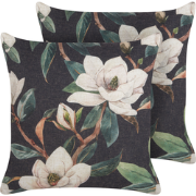 ZAHRIYE - Sierkussens set van 2 - Zwart - 45 x 45 cm - Polyester