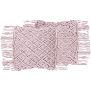 YANIKLAR - Sierkussen set van 2 - Pastelroze - 40 x 40 cm - Katoen