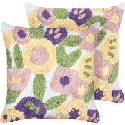 TRICORNIO - Sierkussen set van 2 - Meerkleurig - 45 x 45 cm - Katoen