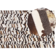 AKYELE - Patchwork Kleed - Gebroken wit - 140 x 200 cm - Koeienhuid