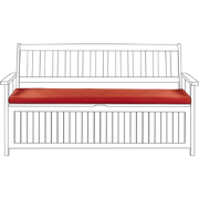 SOVANA  - Tuinkussen - Rood - 45 x 110 cm - Polyester