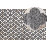 ROLUNAY - Patchwork vloerkleed - Donkergrijs - 140 x 200 cm - Jacquard