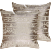 OUJDA  - Sierkussen set van 2 - RosÃ©goud - 50 x 50 cm - Katoen