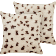 KASRA - Sierkussen set van 2 - Lichtbeige - Kunstbont