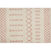 BUXAR - Laagpolig vloerkleed - Beige - 140 x 200 cm - Katoen